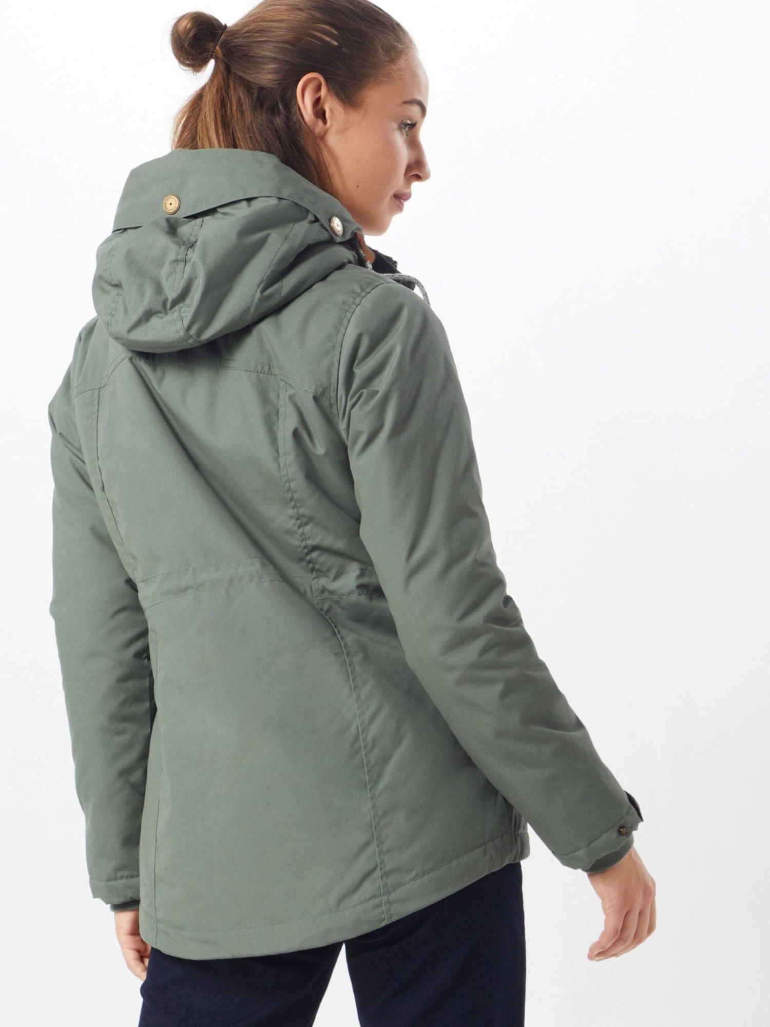 Iriedaily Parkas Winterparka Hopi Kishory Dames Olijfgroen / Lichtgroen - Afbeelding 4