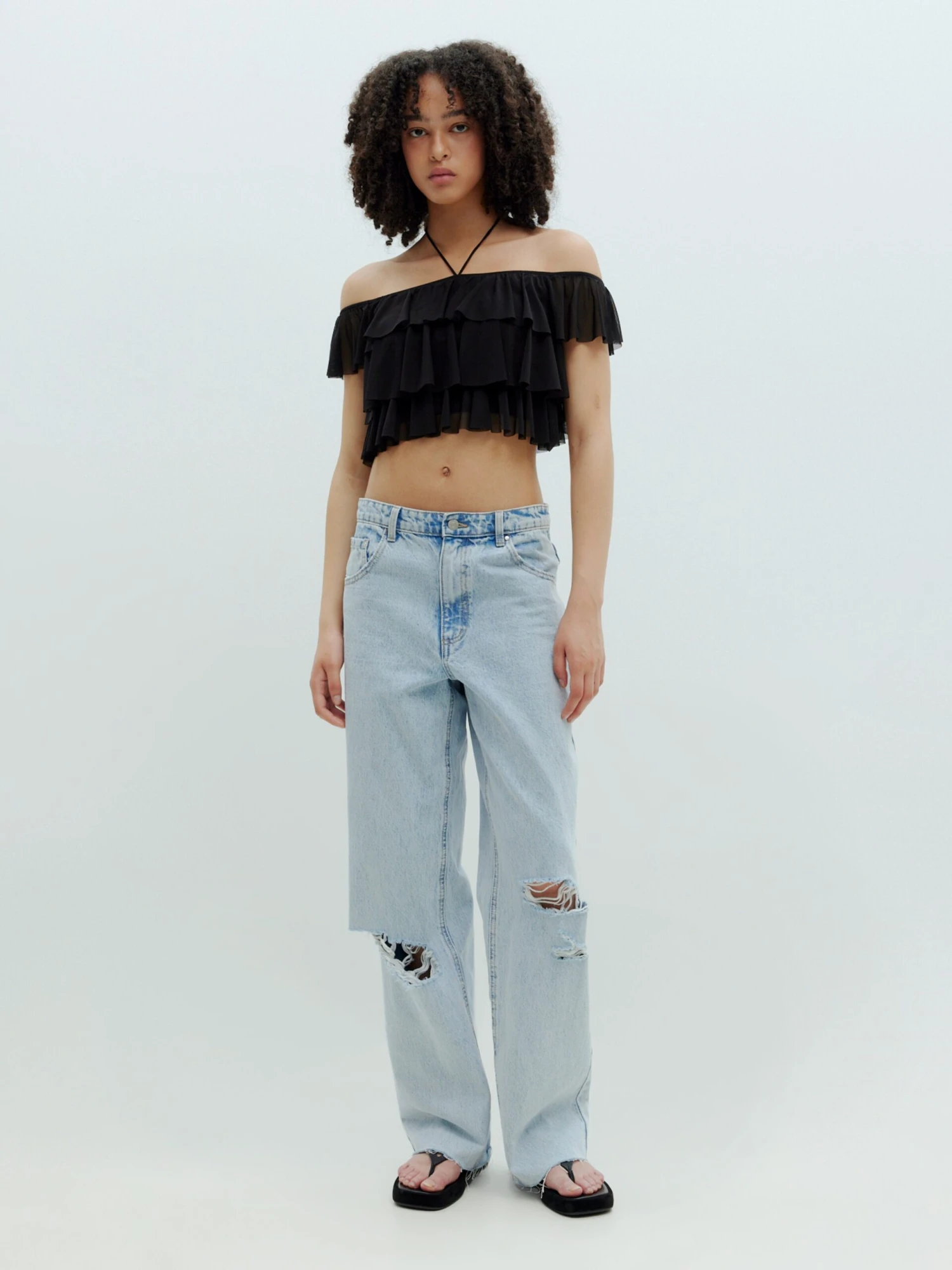 EDITED Uitgaanstops Top Yoana Dames Zwart - Afbeelding 6