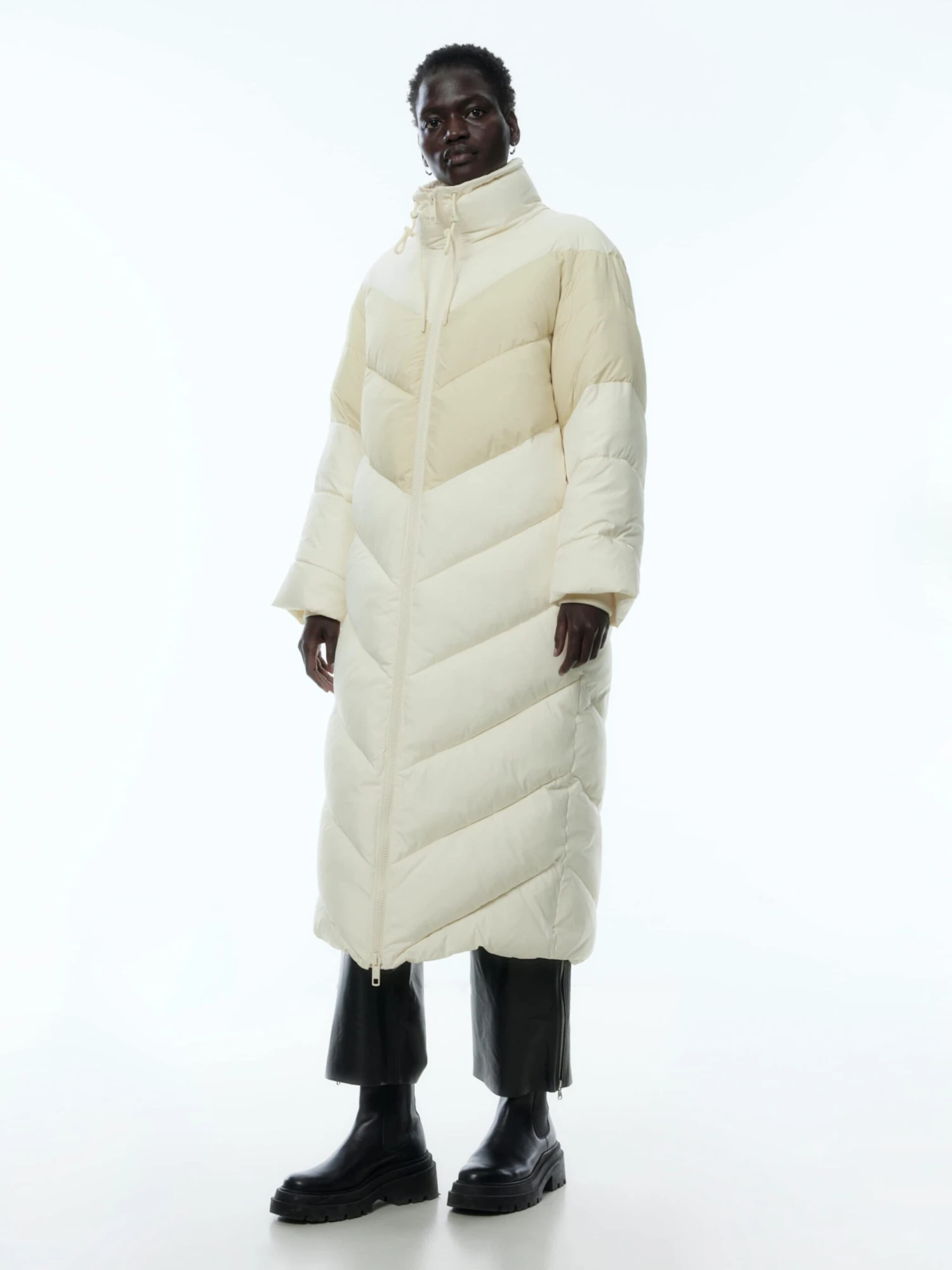 EDITED Wintermantels Wintermantel Jutta Dames Beige - Afbeelding 4