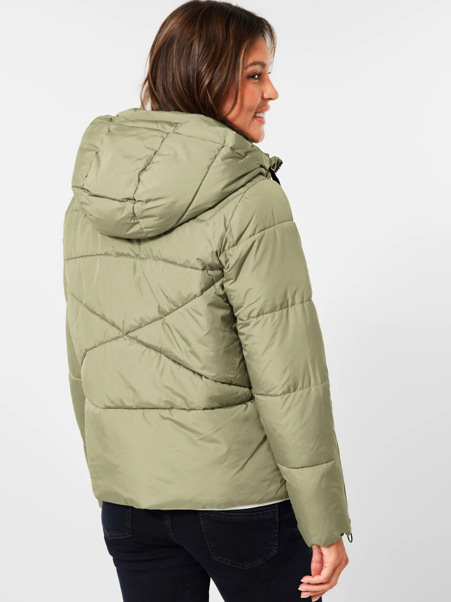 Cecil Gewatteerde Jassen Winterjas Dames Olijfgroen - Afbeelding 3