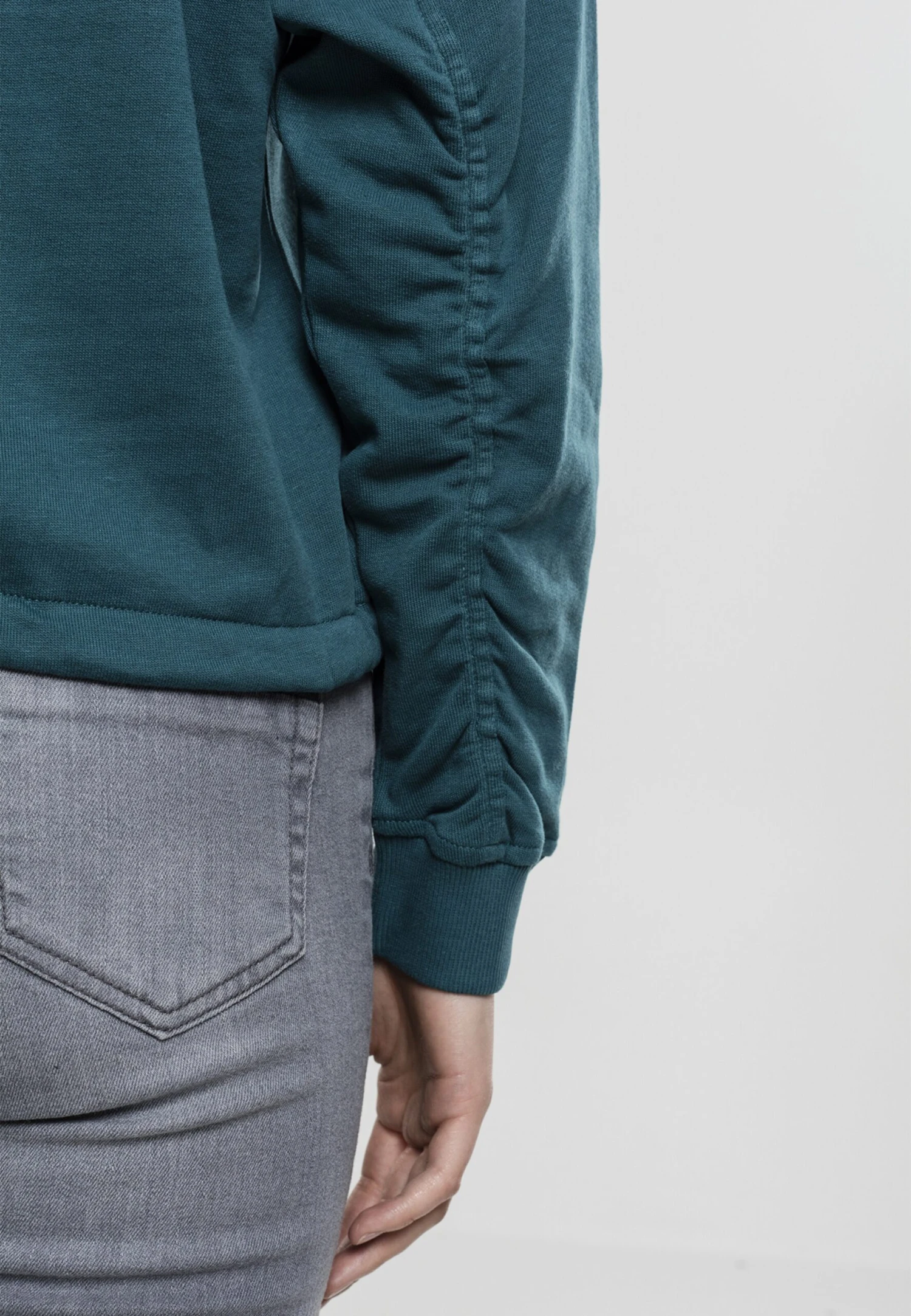 URBAN CLASSICS Hoodies Sweatshirt Dames Pastelblauw - Afbeelding 7