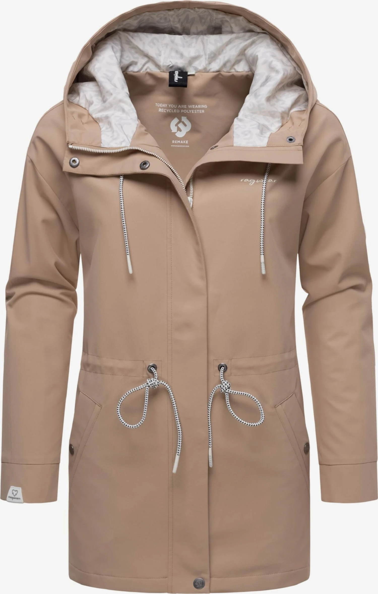 Ragwear Regenjassen Functionele Jas Urbanna Remake Dames Lichtbruin - Afbeelding 4