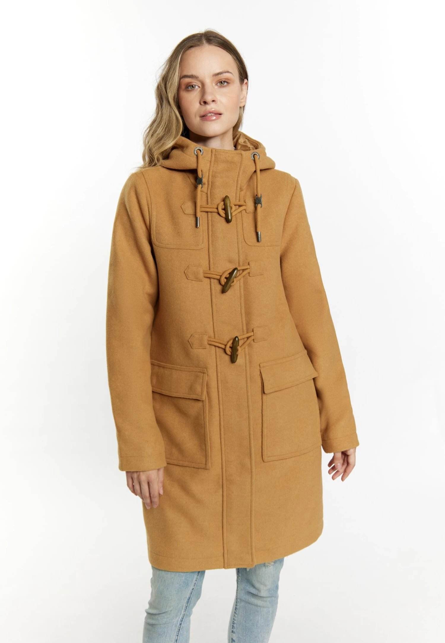 DreiMaster Vintage Duffelcoats Tussenmantel Dames Bruin - Afbeelding 2