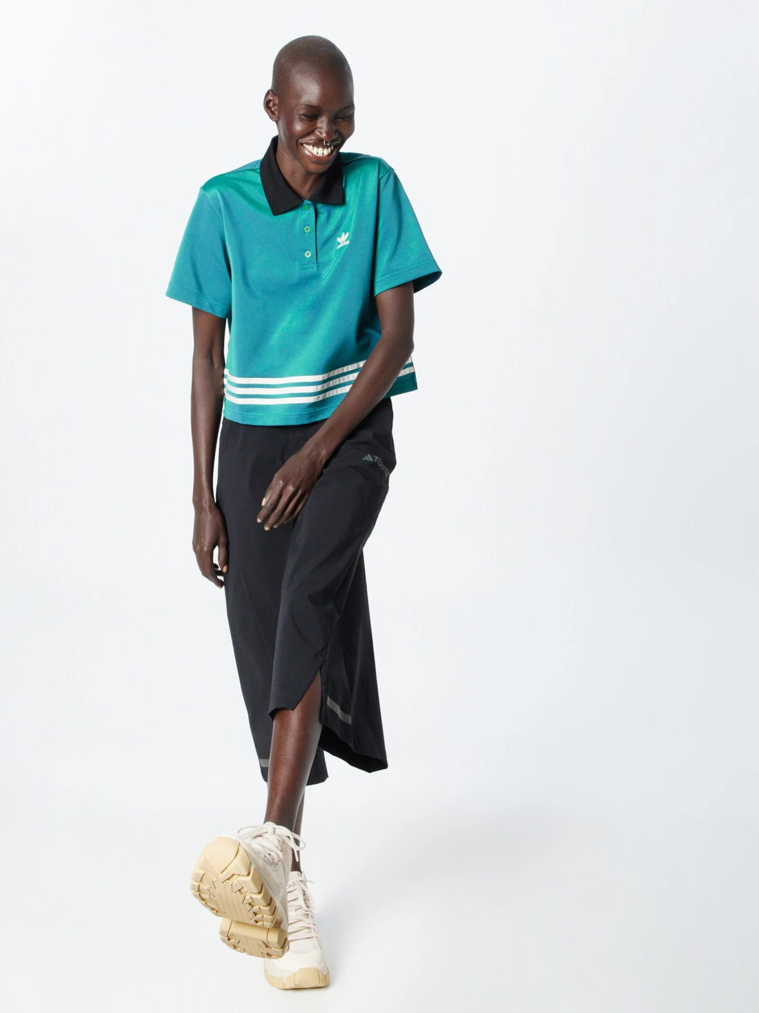 Adidas Originals Polos Shirt Dames Pastelblauw - Afbeelding 5