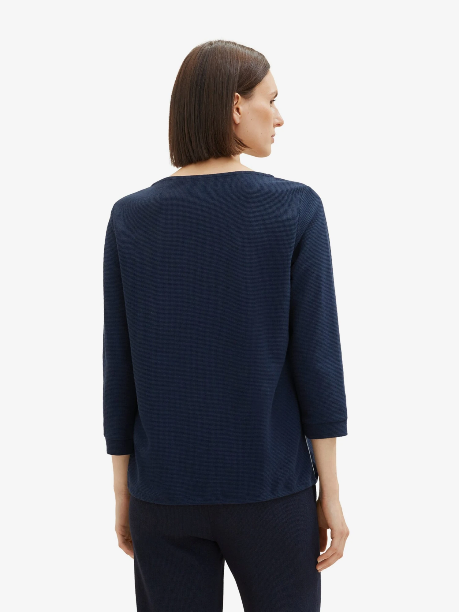 Tom Tailor Shirts Met 3/4 Mouw Shirt Dames Navy - Afbeelding 4