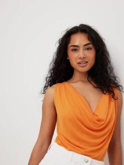 NA-KD Tanktops Top Dames Oranje