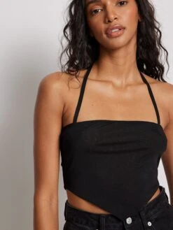 NA-KD Crop Tops Top Dames Zwart