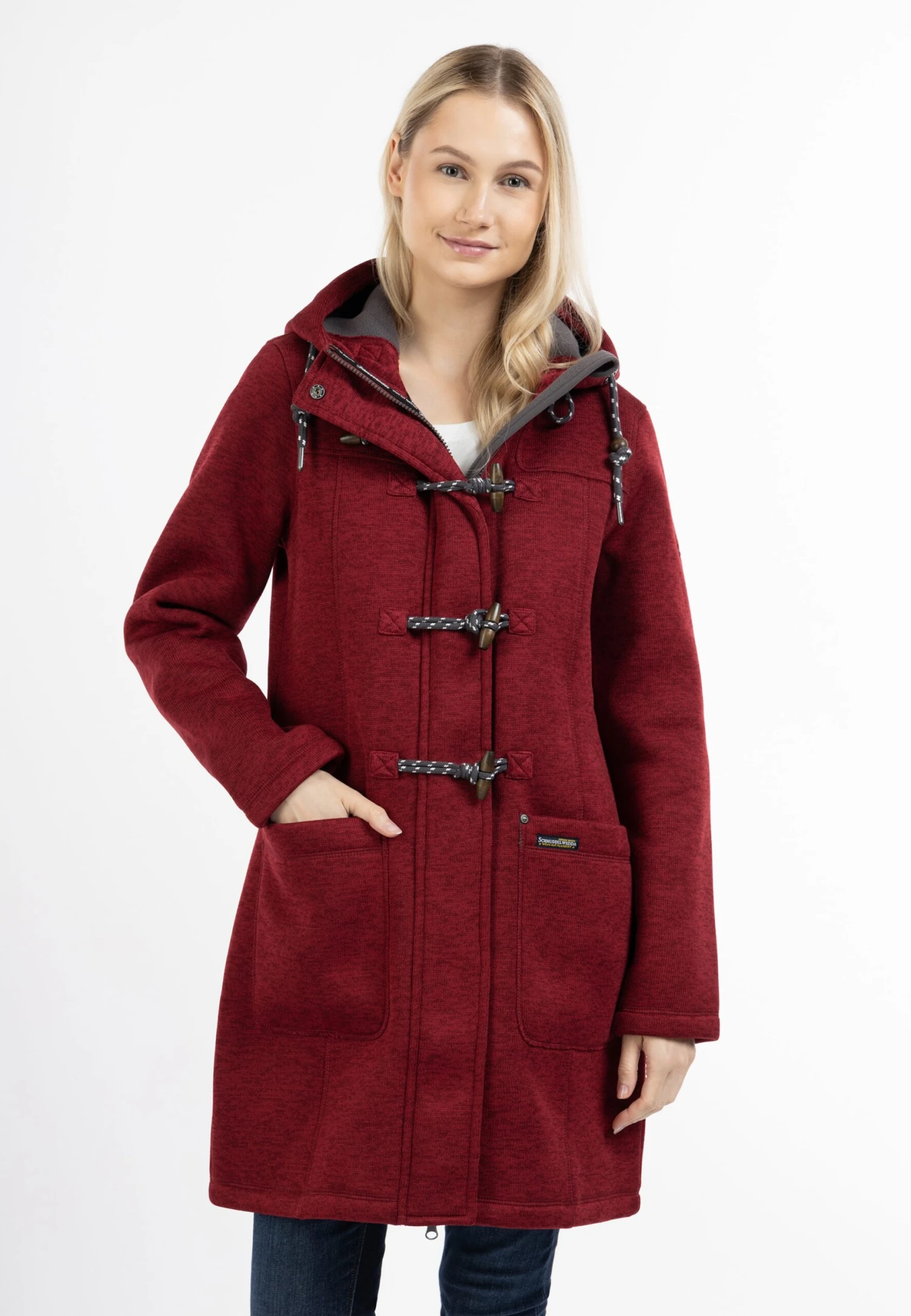 Schmuddelwedda Duffelcoats Tussenmantel Dames Merlot - Afbeelding 2