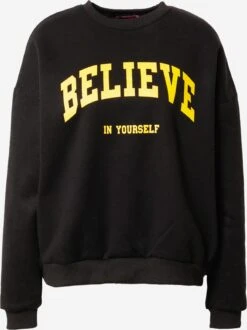 Edikted Sweatshirts Sweatshirt Believe Dames Zwart