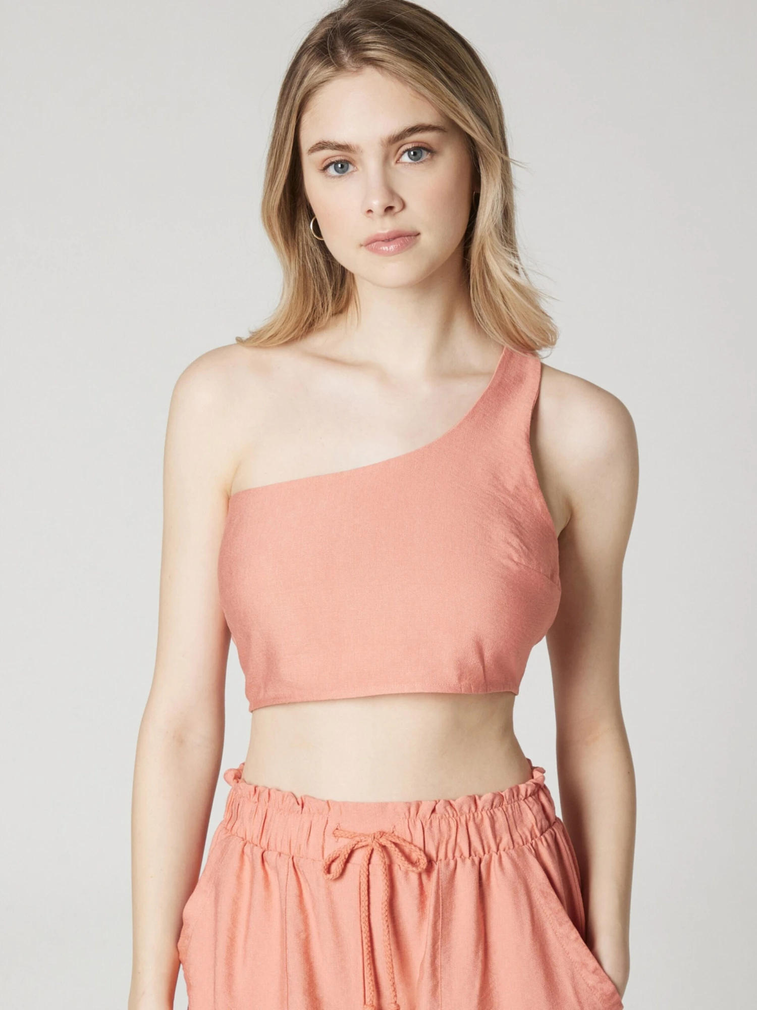 Crop Tops Top Joelle Dames Zalm Roze - Afbeelding 3
