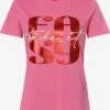 BOSS ORANGE T-shirts Shirt Elogo Dames Pink