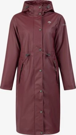 Schmuddelwedda Regenmantels Functionele Mantel Dames Wijnrood