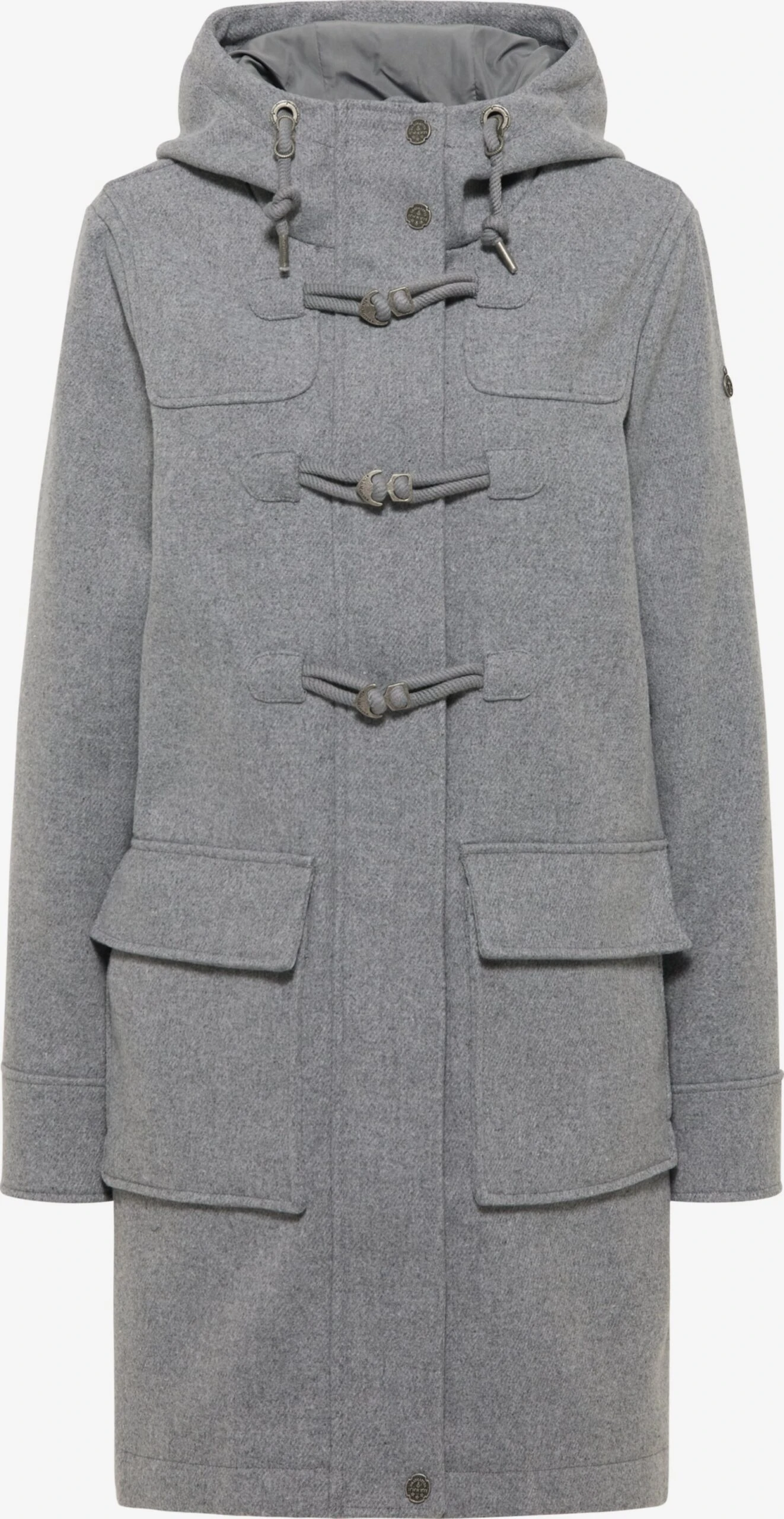 DreiMaster Vintage Duffelcoats Tussenmantel Dames Grijs Gemêleerd