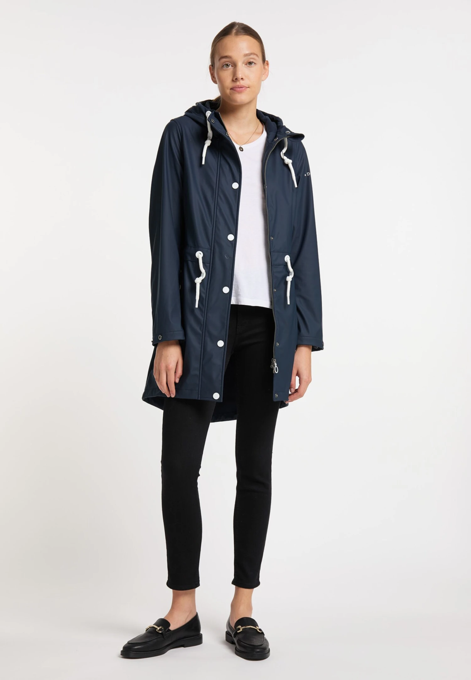 Parkas Tussenparka Dames Navy - Afbeelding 4