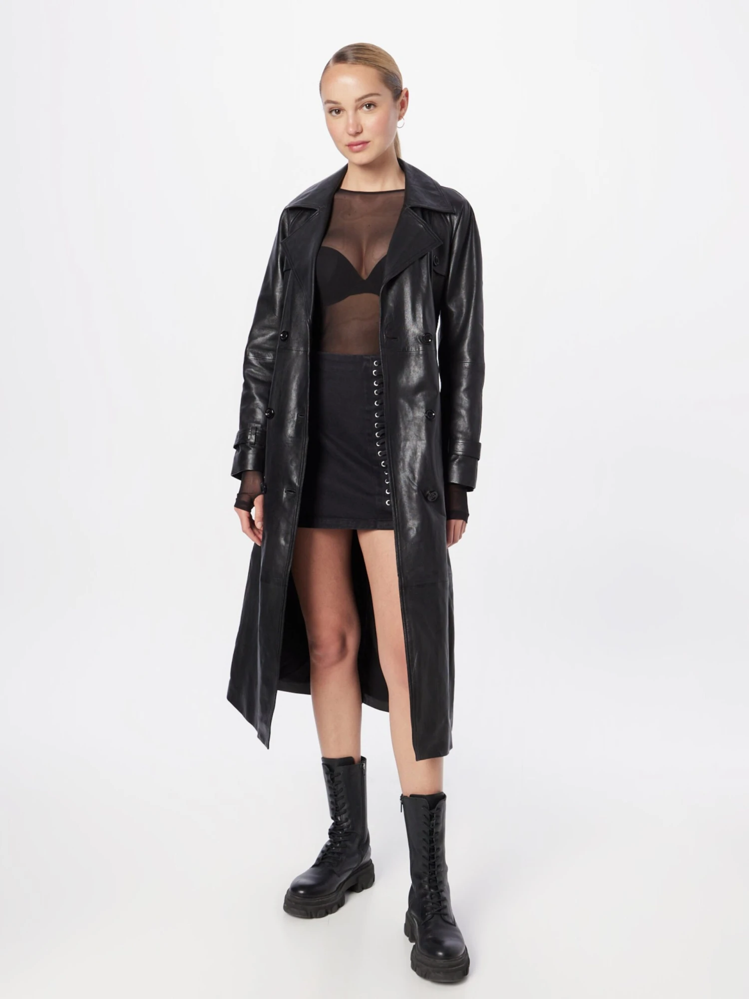 Freaky Nation Trenchcoats Tussenmantel Desire Dames Zwart - Afbeelding 5