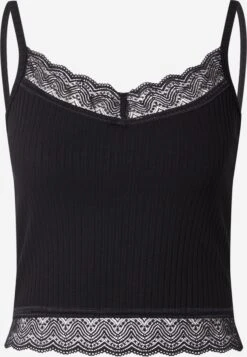 About You Kanten Tops Top Mariel Dames Zwart