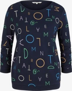 TOM TAILOR Denim Sweatshirts Sweatshirt Dames Lichtblauw / Donkerblauw