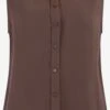 RISA Blouse Tops Blouse Dames Donkerbruin
