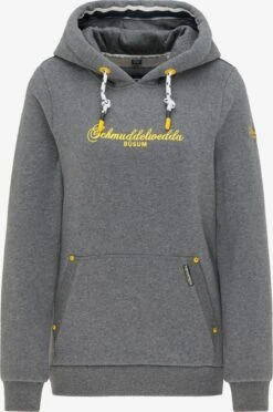 Schmuddelwedda Hoodies Sweatshirt Büsum Dames Grijs Gemêleerd