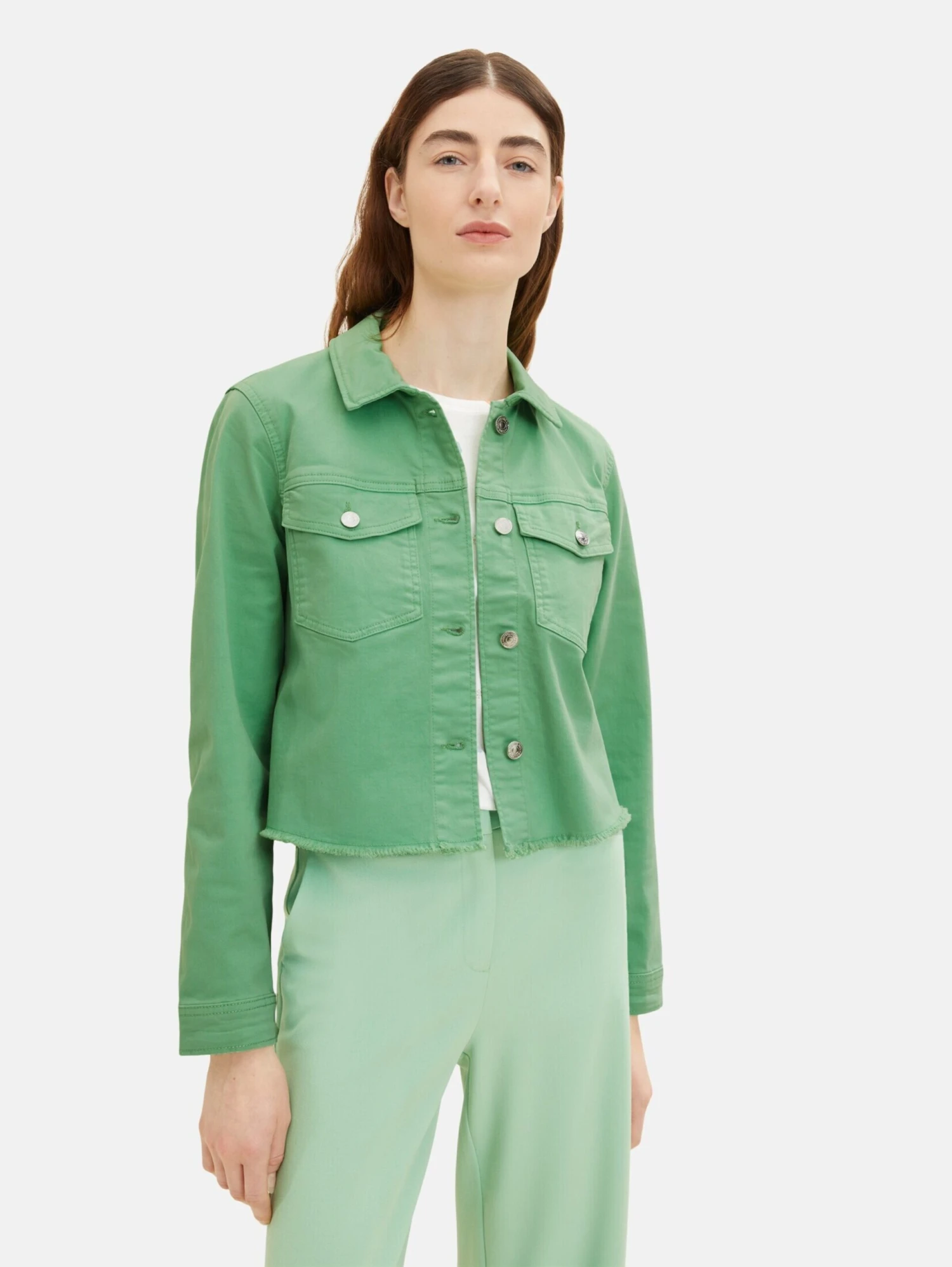 Tom Tailor Spijkerjasjes Tussenjas Dames Lichtgroen - Afbeelding 2