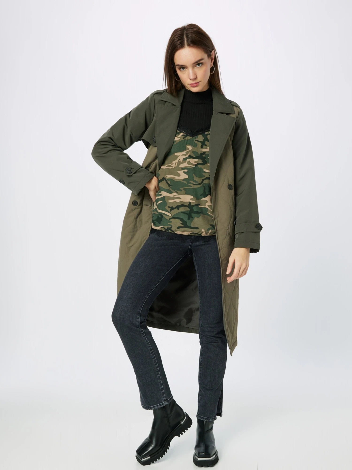 Pepe Jeans Blouse Tops Blouse NURIA Dames Kaki / Donkergroen - Afbeelding 5