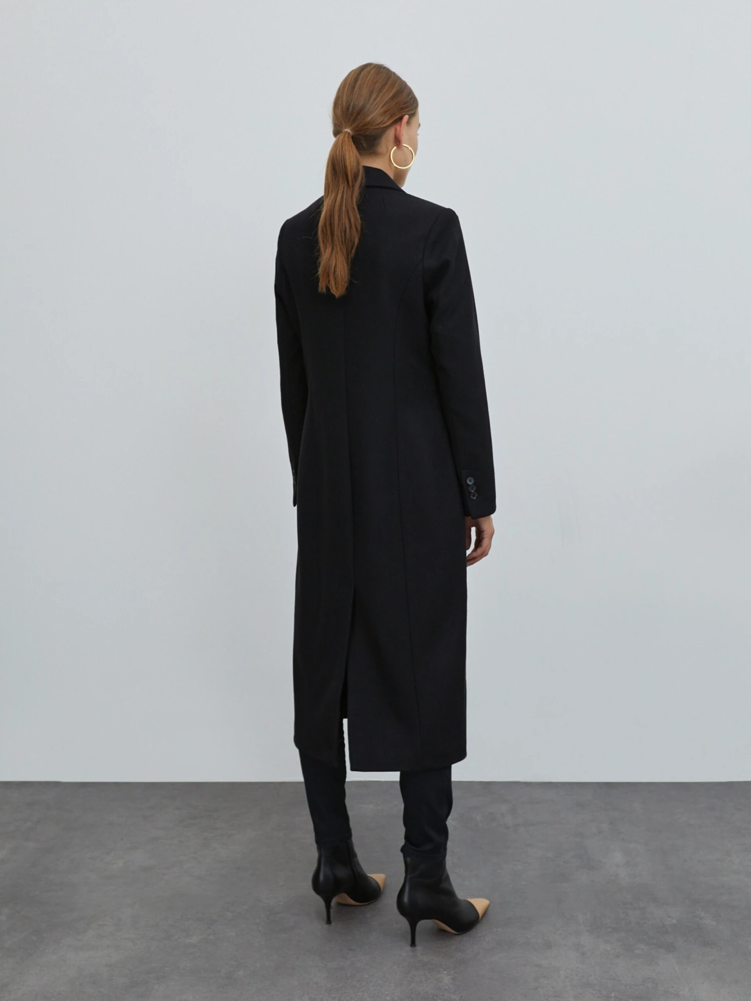 EDITED Wollen Mantels Tussenmantel Airin Dames Zwart - Afbeelding 4