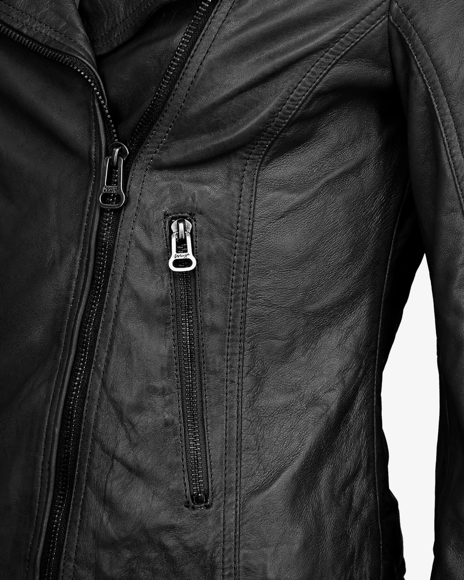 Maze Leren Jassen Tussenjas Ibiza Dames Zwart - Afbeelding 7