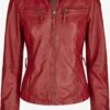 Leren Jassen Tussenjas Ana Dames Rood