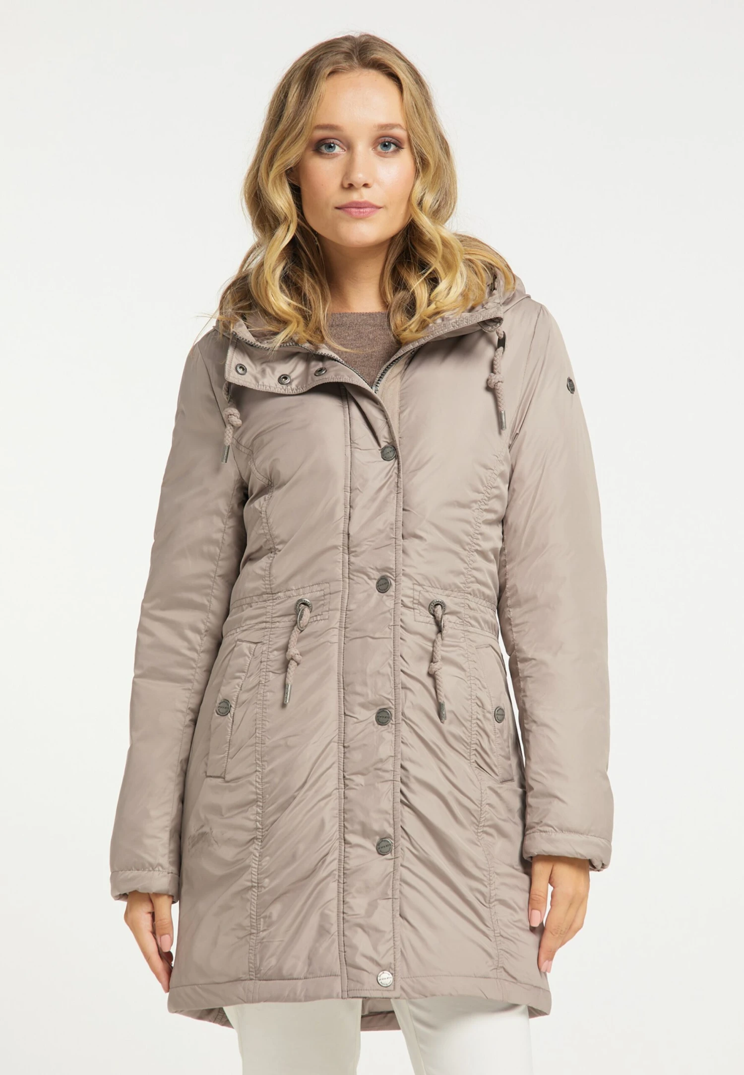 Parkas Winterparka Dames Beige - Afbeelding 2