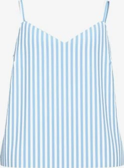 Pieces Blouse Tops Blouse KORAH Dames Lichtblauw / Wit