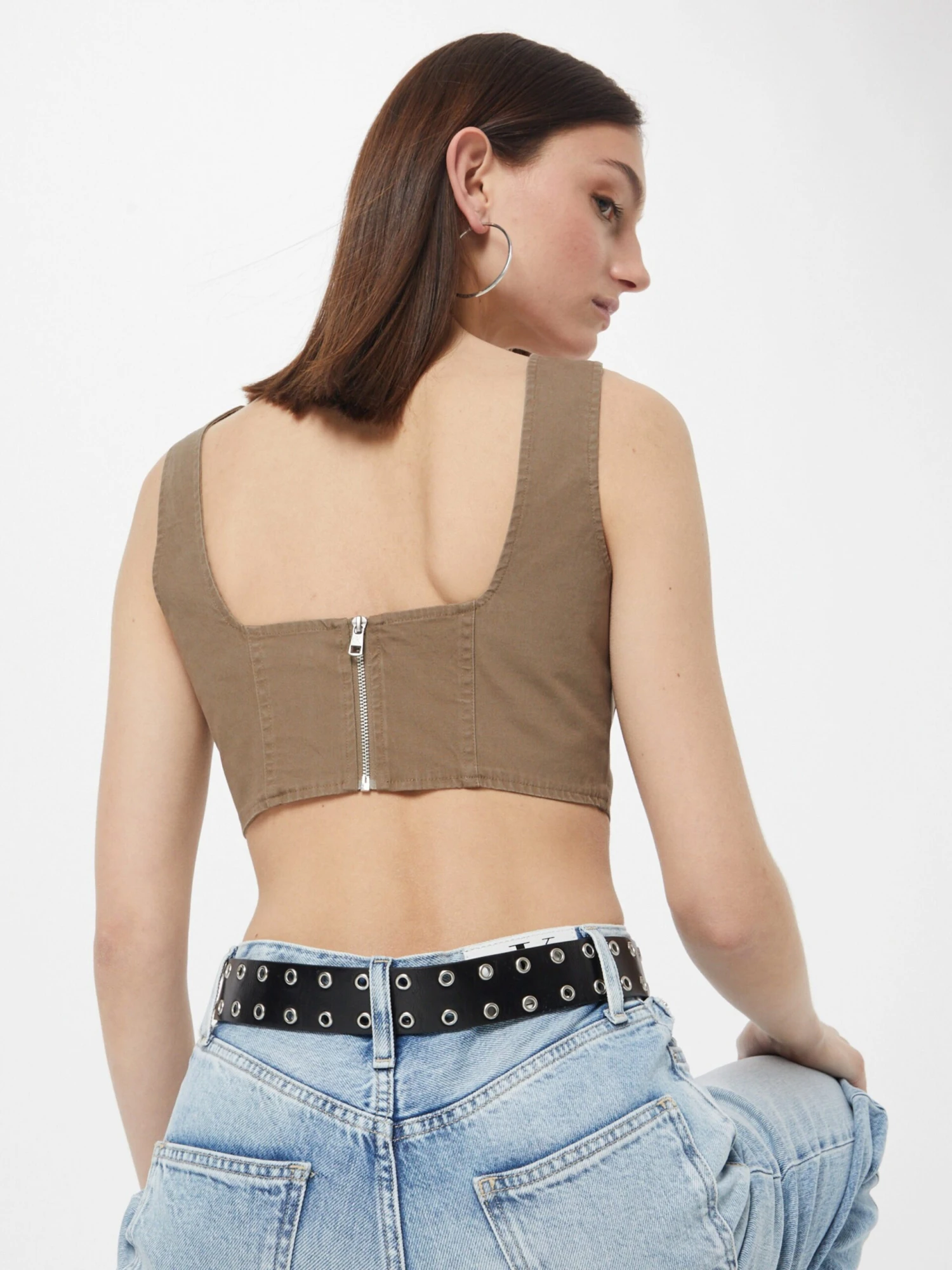 Calvin Klein Jeans Tanktops Top Dames Taupe - Afbeelding 3