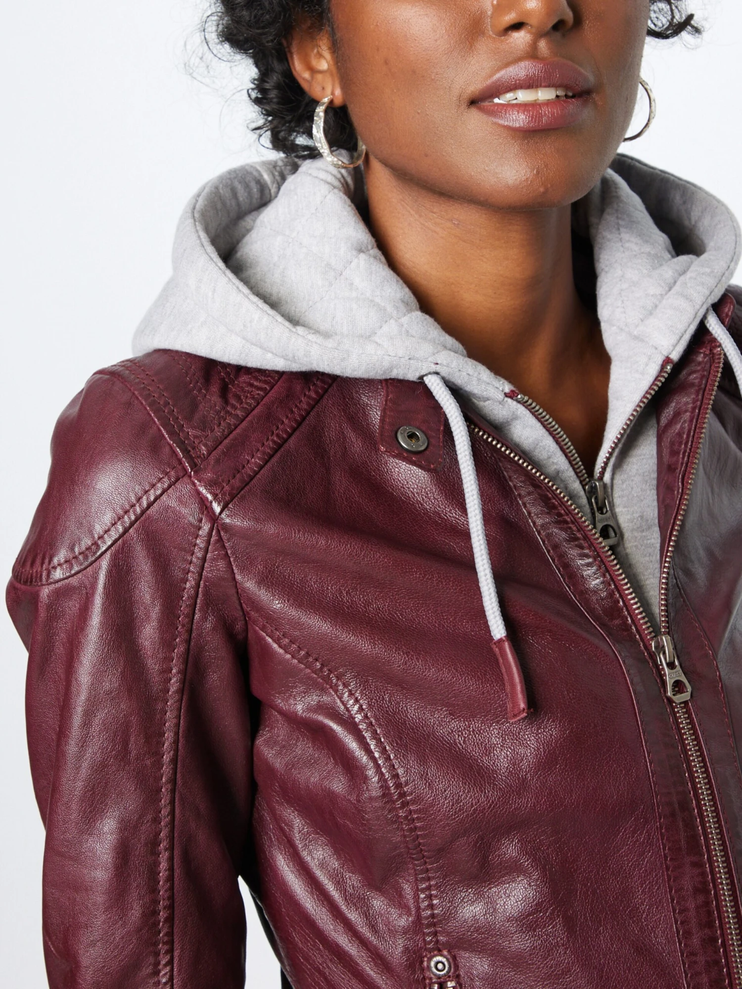 GIPSY Leren Jassen Tussenjas Alcie Dames Bessen - Afbeelding 2