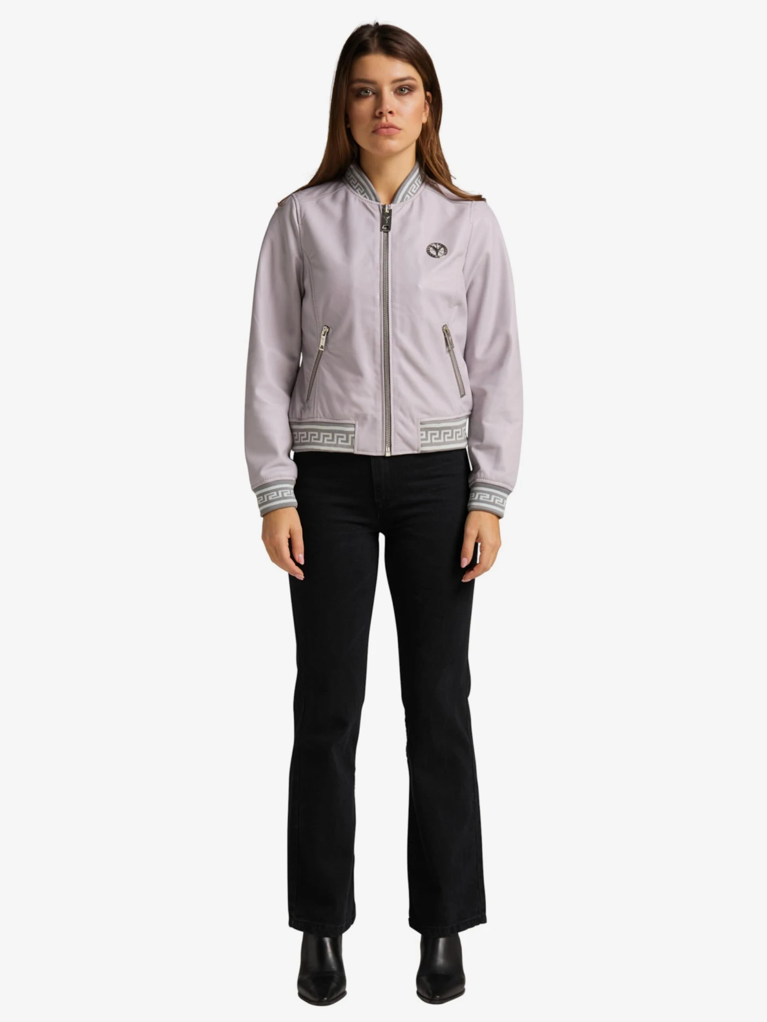 CARLO COLUCCI Leren Jassen Tussenjas Colton-L Dames Pruim / Sering - Afbeelding 7