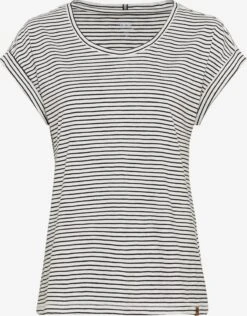 Camel Active Longsleeves Shirt Dames Zwart / Wit