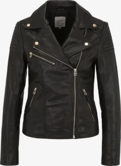 Goosecraft Leren Jassen Tussenjas Victory Dames Zwart