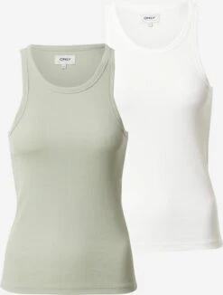 ONLY Tanktops Top LINDSAY Dames Pastelgroen / Wit