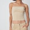 NA-KD Crop Tops Top Dames Beige