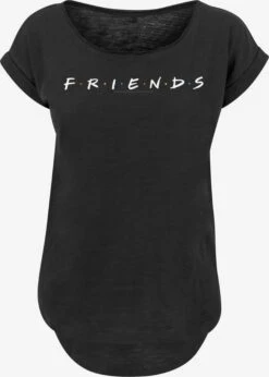 F4NT4STIC T-shirts Shirt FRIENDS TV Serie Text Logo Dames Zwart
