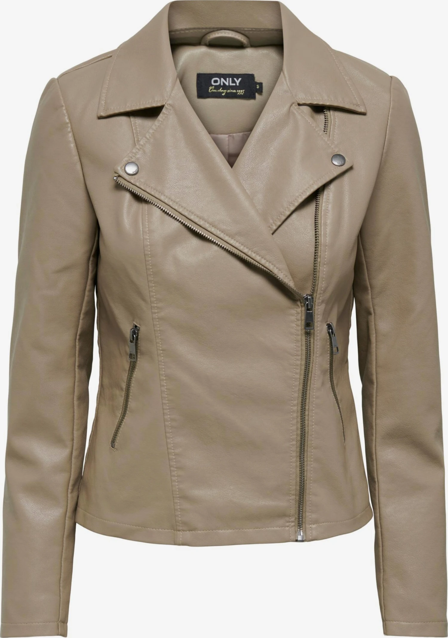 ONLY Leren Jassen Tussenjas MELISA Dames Donkerbeige