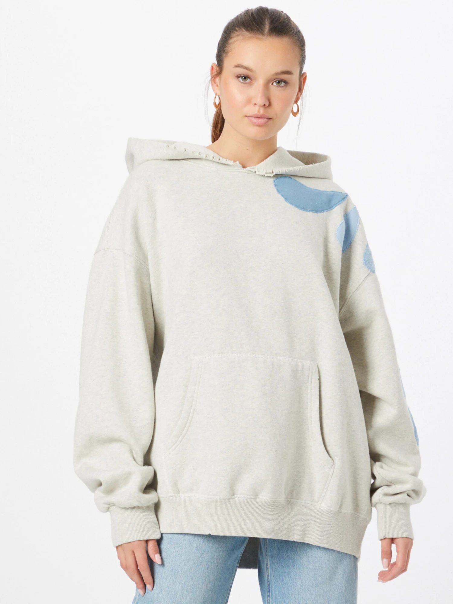 FREE PEOPLE Hoodies Sweatshirt ITS A VIBE Dames Grijs - Afbeelding 3