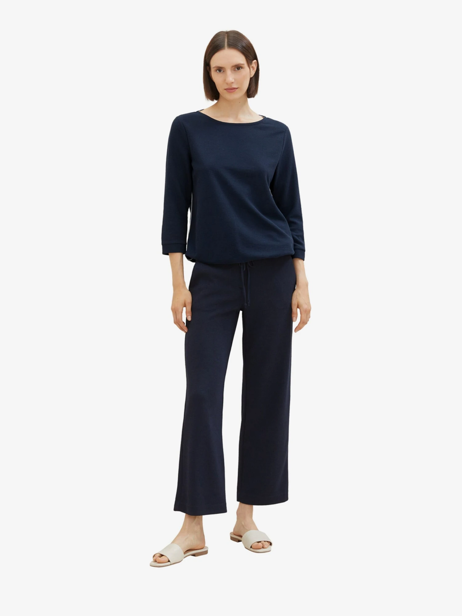 Tom Tailor Shirts Met 3/4 Mouw Shirt Dames Navy - Afbeelding 5