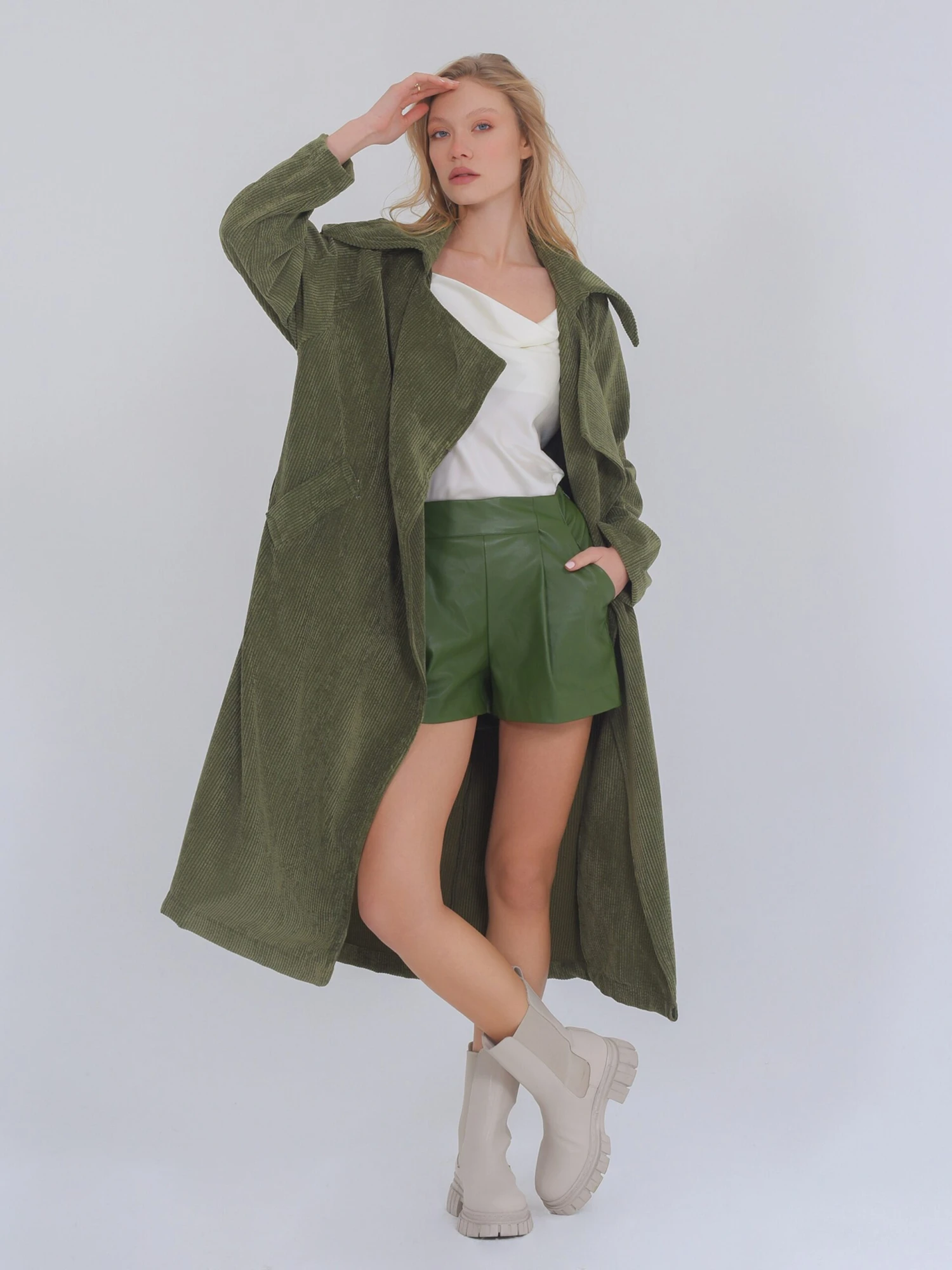 Trenchcoats Zomerjas Matilda Dames Groen - Afbeelding 5