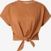 QS By S.Oliver T-shirts Shirt Dames Cognac