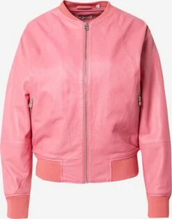 Maze Leren Jassen Tussenjas Dames Fuchsia