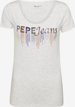 Pepe Jeans T-shirts Shirt Abbey Dames Grijs Gemêleerd