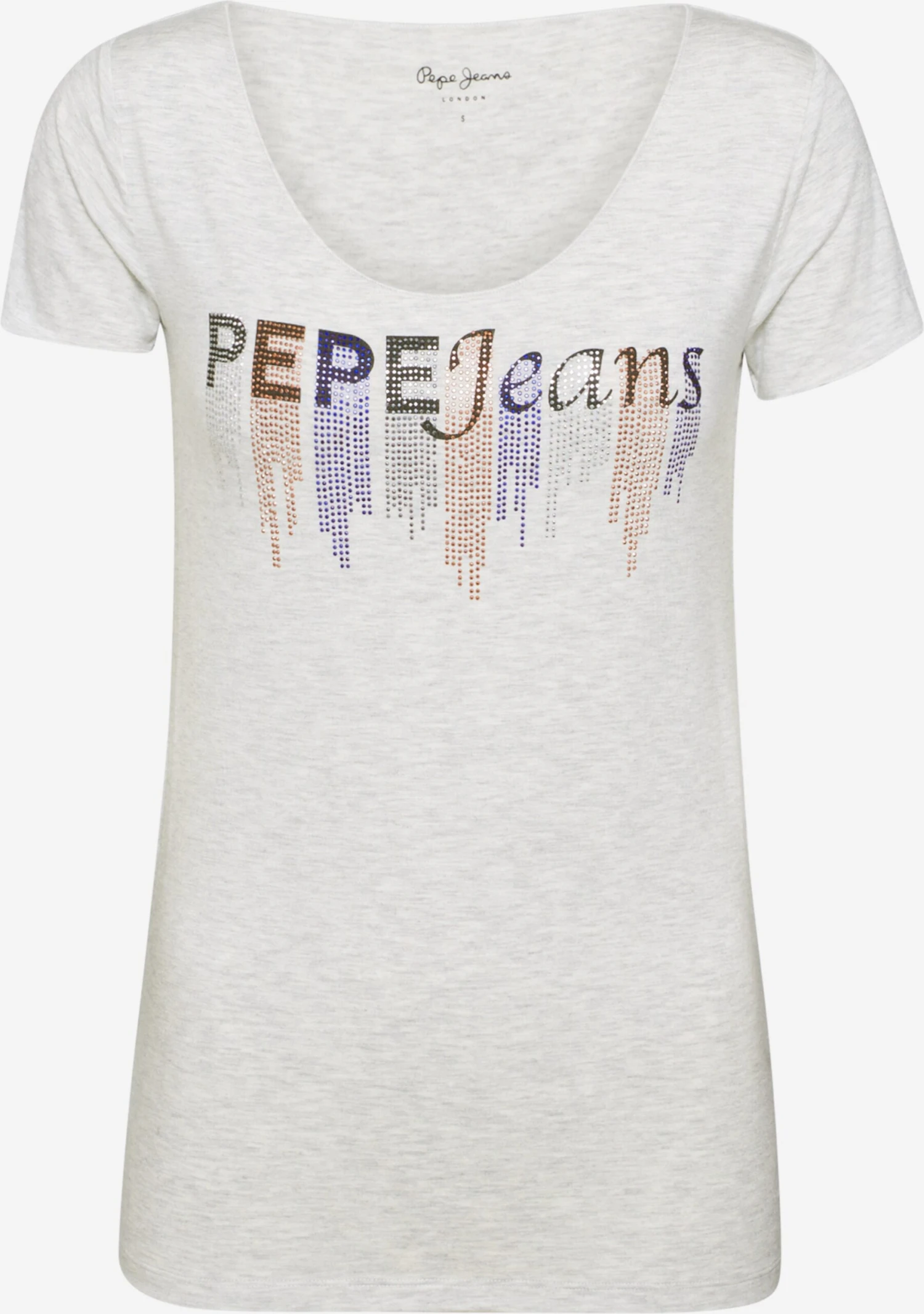 Pepe Jeans T-shirts Shirt Abbey Dames Grijs Gemêleerd