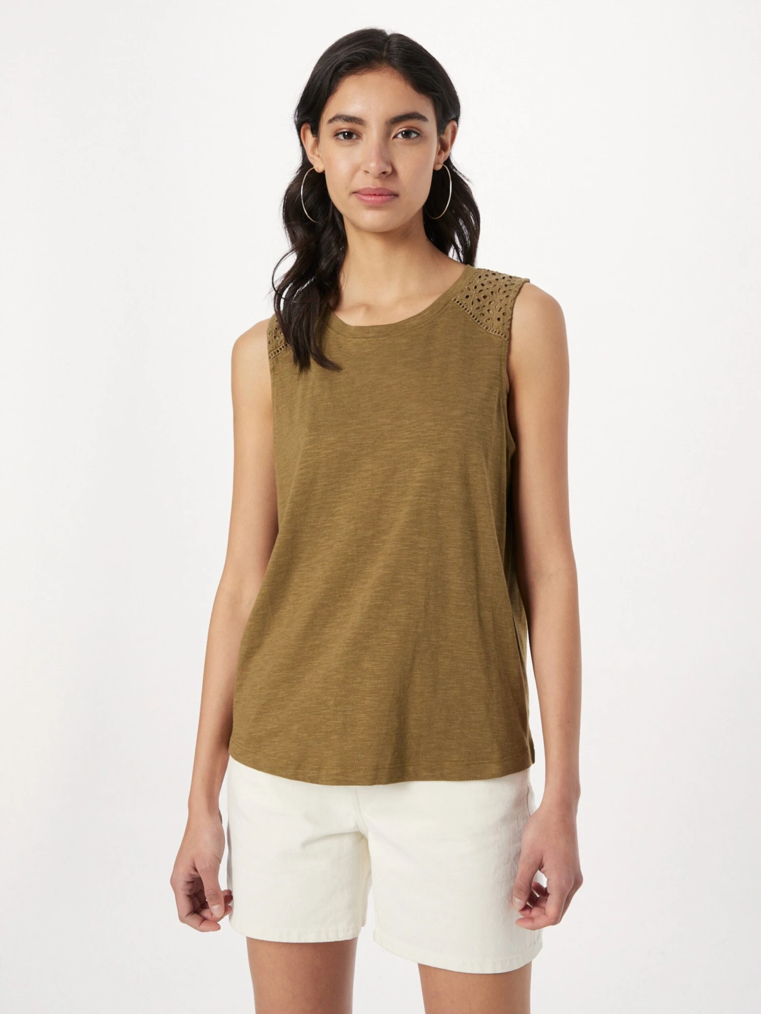 S.Oliver Mouwloze Shirts Top Dames Olijfgroen - Afbeelding 2