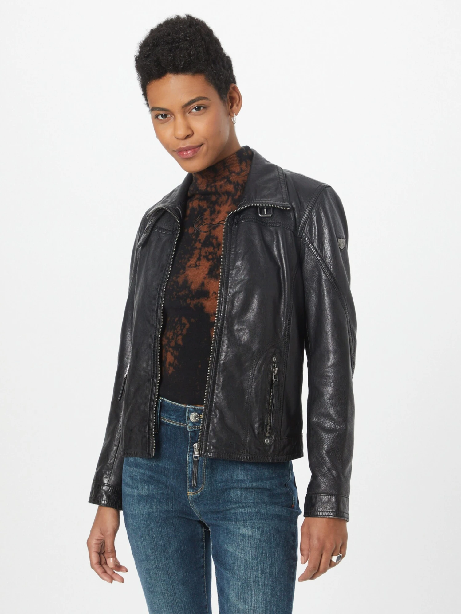 GIPSY Leren Jassen Tussenjas Carley Dames Zwart - Afbeelding 3