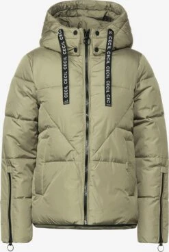 Cecil Gewatteerde Jassen Winterjas Dames Olijfgroen