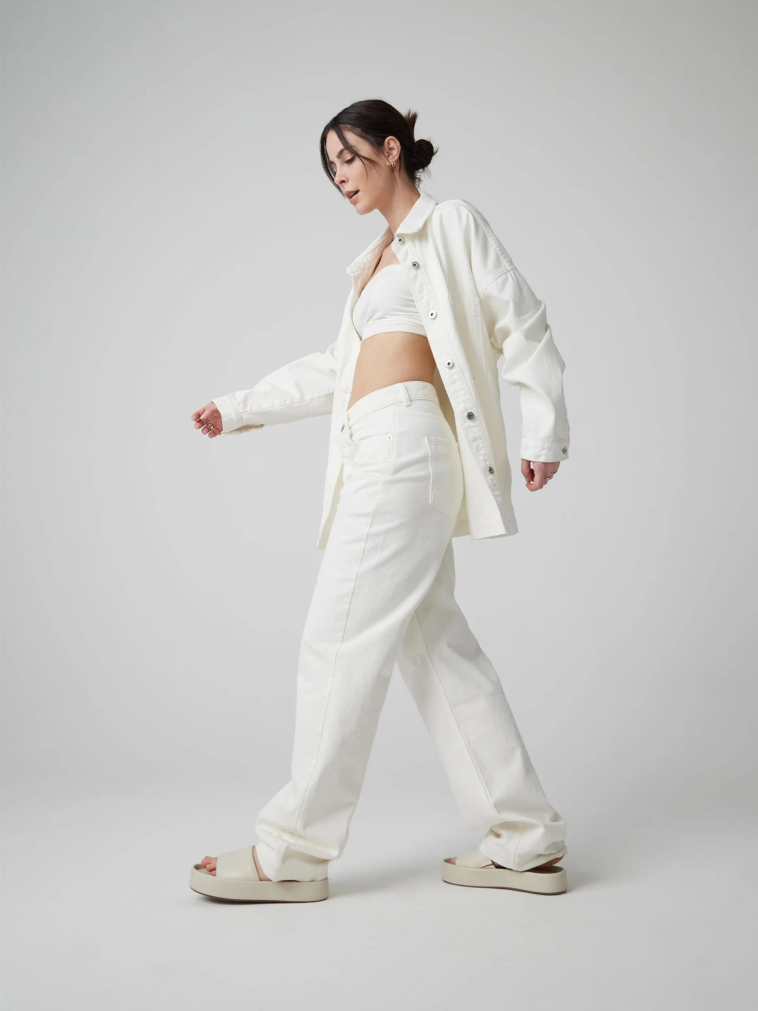 Spijkerjasjes Tussenjas Mathilda Dames Offwhite - Afbeelding 2